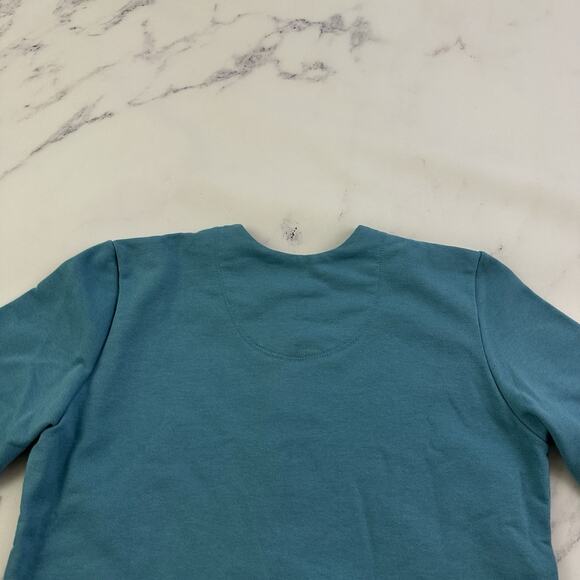 Artisan Vintage Y2k Sweatshirt Cardigan Size S Blue Birds Floral Buttons Grandma - Picture 9 of 12